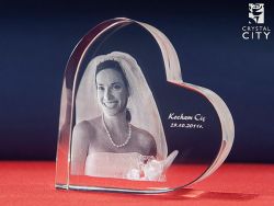 Zdjęcie 2.5D w kryształowym sercu