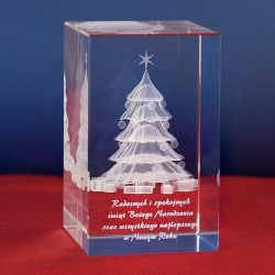 Choinka 3D z dowolną dedykacją