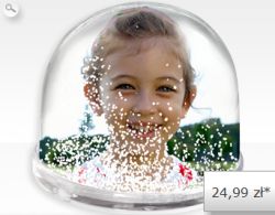 Kula śnieżna ze zdjęciem