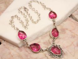 Srebrny naszyjnik Kwarc Wężowy