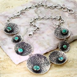 Srebrny naszyjnik Turkus