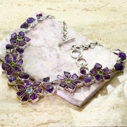 Srebrny naszyjnik Ametyst