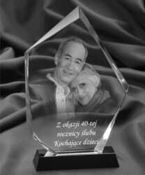 Fotokryształ na rocznicę ślubu