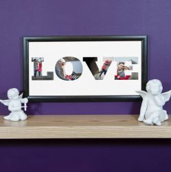 Słowo LOVE - wydruk obramowany